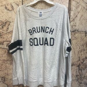 NWT Gray “Brunch Squad” Sweatshirt XXL